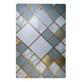 Marmor Gold Raster Luxus Geometrie Mini Klemmbrett (Rückseite)