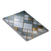 Marmor Gold Raster Luxus Geometrie Notizblock (Rechte Seite)