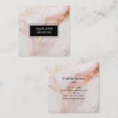 Marmor-, Gold- und Blütensalon, Make-up, Beauty-Fo Quadratische Visitenkarte (Vorne/Hinten)