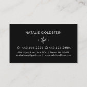 Marmor Gold und Schwarz Lash Brow Beauty Visitenkarte (Rückseite)