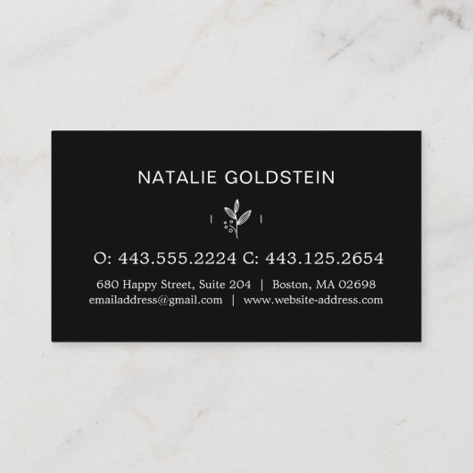 Marmor Gold und Schwarz Lash Brow Beauty Visitenkarte (Rückseite)