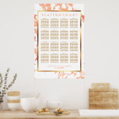 Marmor, Gold und Weiß - Sitzplan Poster (Küche)