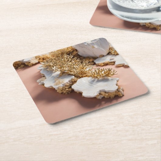Marmor & Goldkorallen Haven Untersetzer (angewinkelt)