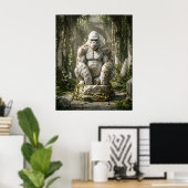 Marmor Gorilla Efeu Ruinen Poster (Heimbüro)