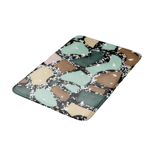 Marmor Granit Textur Badematte (Schrägansicht)