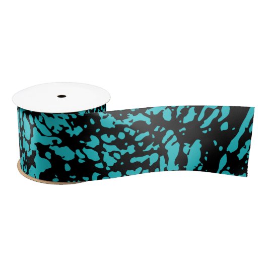 Marmor Granit Textur Blau Satinband (Spule)