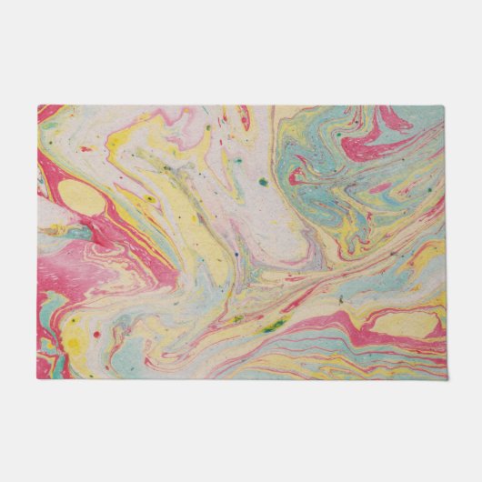 Marmor Granit Textur farbenfroh Fußmatte (Vorderseite)