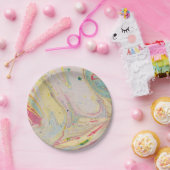 Marmor Granit Textur farbenfroh Pappteller (Party)