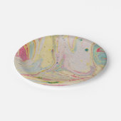 Marmor Granit Textur farbenfroh Pappteller (Schrägansicht)