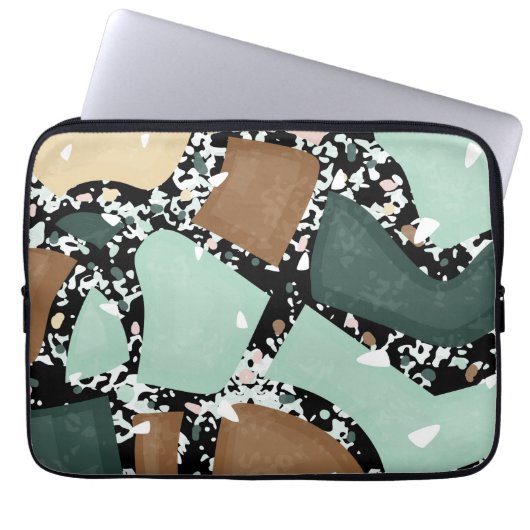 Marmor Granit Textur Laptopschutzhülle (Vorderseite)