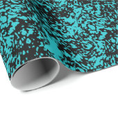 Marmor Granit Texture Blue Geschenkpapier (Rolleneckpunkt)