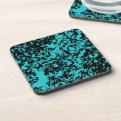 Marmor Granit Texture Blue Getränkeuntersetzer (Linke Seite)