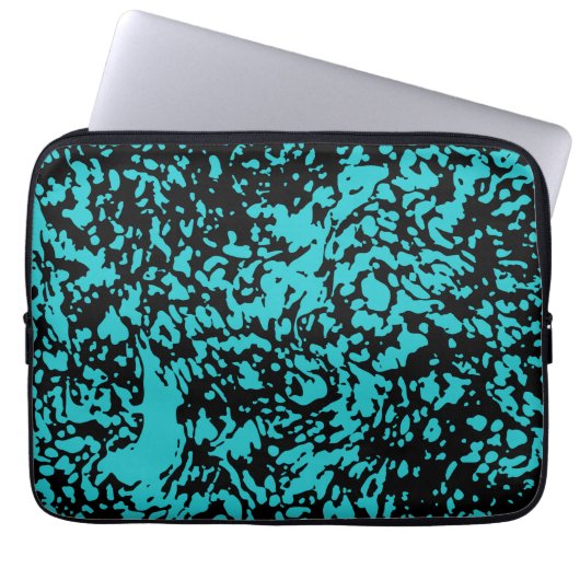 Marmor Granit Texture Blue Laptopschutzhülle (Vorderseite)