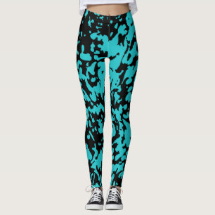 Marmor Granit Texture Blue Leggings