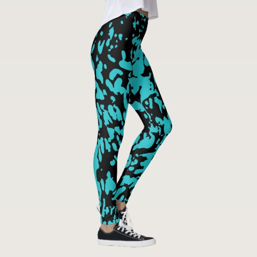 Marmor Granit Texture Blue Leggings (Rechts)