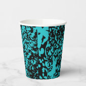 Marmor Granit Texture Blue Pappbecher (Links)