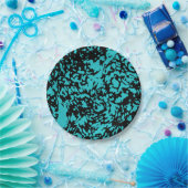 Marmor Granit Texture Blue Pappteller (Party)