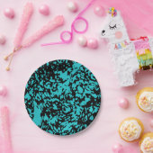 Marmor Granit Texture Blue Pappteller (Party)