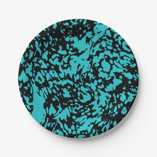 Marmor Granit Texture Blue Pappteller (Vorderseite)
