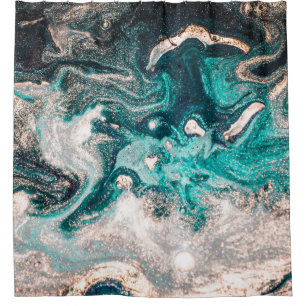 Marmor Handmade: Traditionelle Luxus Textur. Duschvorhang