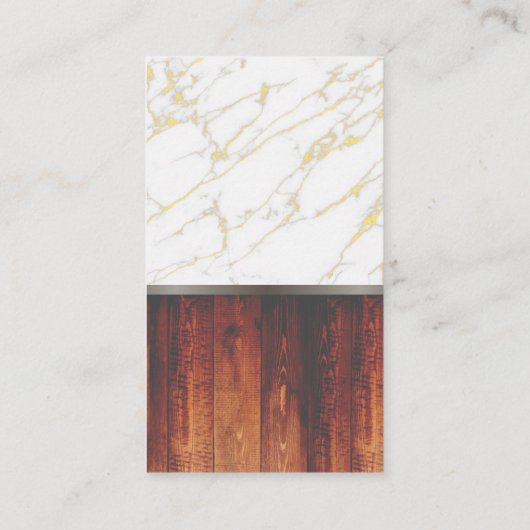 Marmor | Holzkarten Visitenkarte (Rückseite)