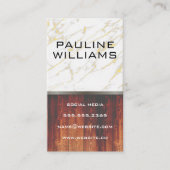 Marmor | Holzkarten Visitenkarte (Vorderseite)