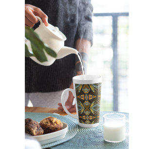 Marmor im marokkanischen Stil in flüssigen Farben Milchtasse