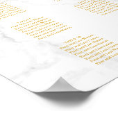 Marmor+Imitate Gold Script PixDezines Seating Char Poster (Ecke)