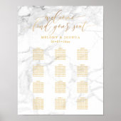 Marmor+Imitate Gold Script PixDezines Seating Char Poster (Vorne)