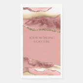 Marmor Imitate Rosa Rosa Rosa Age Geode Aquarell Serviette (Vorderseite)