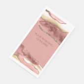 Marmor Imitate Rosa Rosa Rosa Age Geode Aquarell Serviette (Ecke)