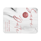 Marmor Imitate Rose Gold Hochzeit speichern das Da Magnet (Horizontal)