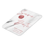 Marmor Imitate Rose Gold Hochzeit speichern das Da Magnet (Linke Seite)