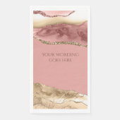 Marmor-Imitate Rose Goldbarsch-Agarve-Geode Wasser Serviette (Vorderseite)