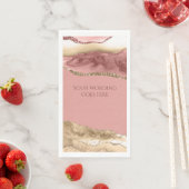 Marmor-Imitate Rose Goldbarsch-Agarve-Geode Wasser Serviette (Beispiel)