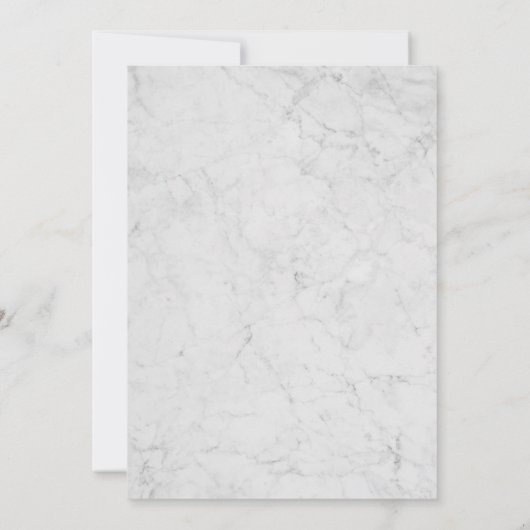 Marmor Imitate Rose Goldbrasse Dusche Einladung (Rückseite)