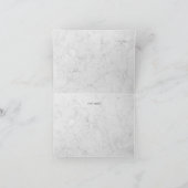 Marmor Imitats Rose Gold Taufe Danke Karte (Innenseite)