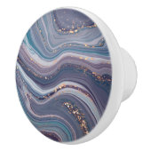 Marmor in blau und Lila Keramikknauf (Rechts)