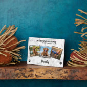 Marmor in der Erinnerung an das 3-Foto-Pet-Memoria Fotoplatte (Seite)