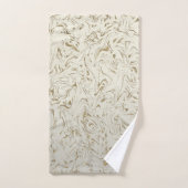 Marmor Ivory & Gold Glitzer Moderne Eleganz Badhandtuch Set (Handtuch)