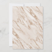 Marmor Kupfer einfache elegante Hochzeit einladen Einladung (Rückseite)