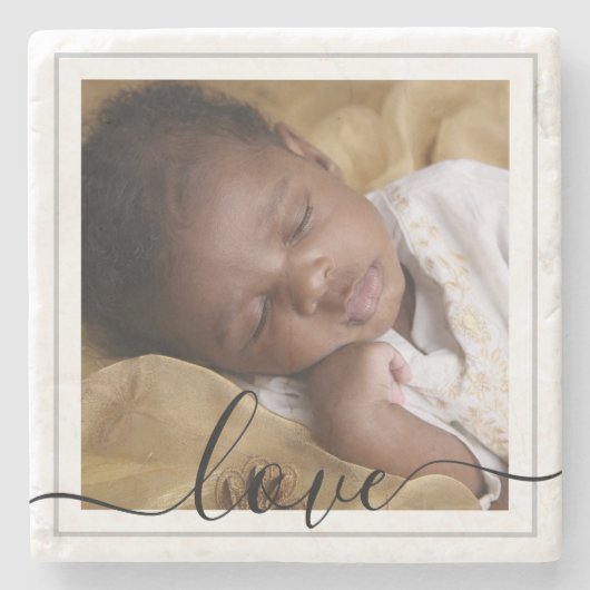 Marmor/Limone Stone-Untersetzer - Liebe Ihres eige Steinuntersetzer (Vorderseite)