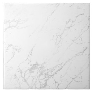 Marmor-Look Silbergraue weiße Tile Fliese