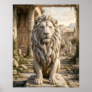 Marmor Löwentempelwächter Poster