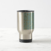 Marmor, Minze, Gold, modern, trendig, schön, schic Reisebecher (Mittel)