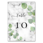 Marmor mit Eukalyptusgrün, elegant Tischnummer (Vorderseite)