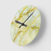 Marmor mit gelben Threads Runde Wanduhr (Winkel)