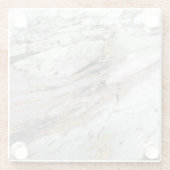 Marmor mit Gold Slab Modern Glasuntersetzer (Rückseite)