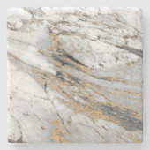 Marmor mit Gold Streak Slab Moderne  Steinuntersetzer (Vorderseite)