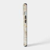Marmor mit goldener Textur iPhone 15 Hülle (Linke Seite)